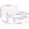 vidaXL Posteľný rám boxspring s matracom čierny 160x200 cm zamat