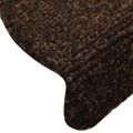 vidaXL Schodové rohože, samolepiace, 20 ks, 65x21x4 cm, hnedé, polkruhové, veľké