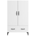 vidaXL Vysoká skrinka biela 70x31x115 cm spracované drevo