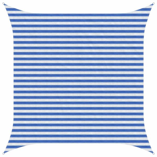 vidaXL Plachta na tienenie Modrá a biela 3,6 x 3,6 m HDPE