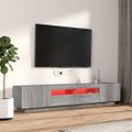 vidaXL 2-dielna súprava TV skriniek s LED sivá sonoma spracované drevo