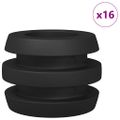vidaXL Bumpers na stolný futbal 16 ks Čierna 3 x 3 x 2 cm TPE