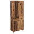 vidaXL Highboard Staré drevo 69,5 x 34 x 180 cm Kompozitné drevo