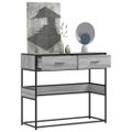 vidaXL Konzolový stolík sivý sonoma 90x35x80 cm kompozitné drevo