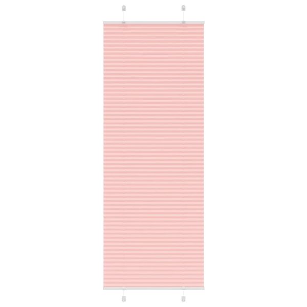 vidaXL Plisovaná roleta ružová 75x200 cm šírka látky 74,4 cm polyester