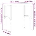 vidaXL Pracovný stôl 100x(55-60)x(73-99,5) cm masívny buk