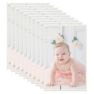 vidaXL Fotorámiky na stôl, koláž 10 ks, strieborné 10x15 cm, MDF