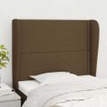 vidaXL Čelo postele so záhybmi tmavohnedé 83x23x118/128 cm látka