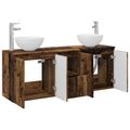 vidaXL Set kabinetov do kúpeľne 3 ks Staré drevo 49,5 x 41 x 64,5 cm