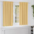 vidaXL Záclony na zatemnenie s krúžkami 2 ks Béžová 175 x 140 cm