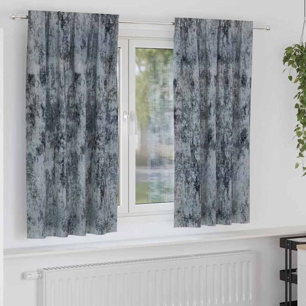 vidaXL Sametové závesy 2 pcs Strieborná šedá 175 x 140 cm Zamat