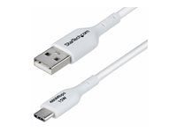 USB kábel - USB (M) do USB-C (M) - USB 2.0 - 3 A - 2 m - neobsahuje halogén, pasívny, nabíjanie a synchronizácia, USB Fast Charge (15W) - biela