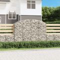 vidaXL Oblúkový gabionový kôš 200x30x140/160 cm pozinkované železo