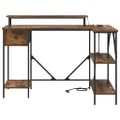 vidaXL Stôl Dymová dub 120 x 79 x 86,5 cm Kompozitné drevo