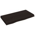 vidaXL Stolová doska tmavohnedá 80x40x(2-6) cm ošetrený dubový masív