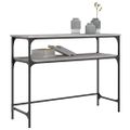 vidaXL Konzolový stolík sivý sonoma 100x35,5x75 cm kompozitné drevo
