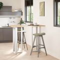 vidaXL Nohy barového stola v tvare T, 2 ks, biele, 50x35x(110-111) cm, oceľové
