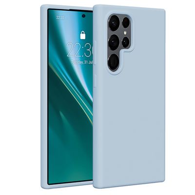 Etteri Silikónové puzdro pre Samsung Galaxy S24 Ultra svetlomodré