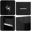 vidaXL Highboard Čierny dub 50 x 42,5 x 225 cm Kompozitné drevo