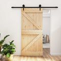 vidaXL Posuvné dvere Prírodná a čierna 95 x 210 cm