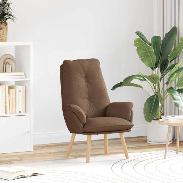 vidaXL kreslo Hnedá 69 x 74 x 93 cm Polyester a preglejka