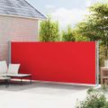 vidaXL Zaťahovacia bočná markíza 180x600 cm červená