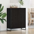 vidaXL Skriňa na topánky Čierny dub 79 x 36 x 100 cm Kompozitné drevo