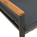vidaXL lavička s vankúšom Sivá a tmavo sivá 115 x 65 x 72 cm Ratan