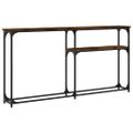 vidaXL Konzolový stolík dymový dub 145x22,5x75 cm kompozitné drevo