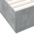 vidaXL Posteľný rám s LED svetlami betónový 100x200cm kompozitné drevo