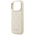 Puzdro Guess Peony Hot Stamp Script MagSafe pre iPhone 17 Pro béžové