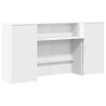 vidaXL Recepčný stôl biely 200x50x103,5 cm kompozitné drevo