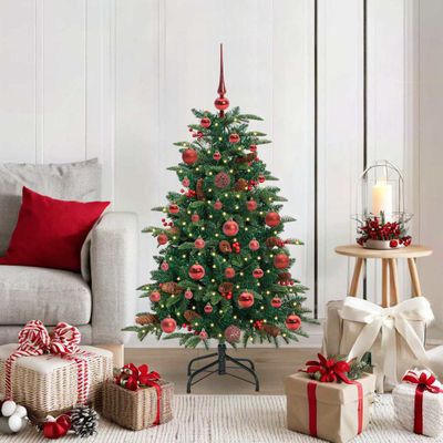 vidaXL Umelý vianočný stromček Zelená 120 cm PVC, kov a plast
