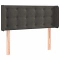 vidaXL Čelo postele so záhybmi tmavosivé 83x16x78/88 cm zamat