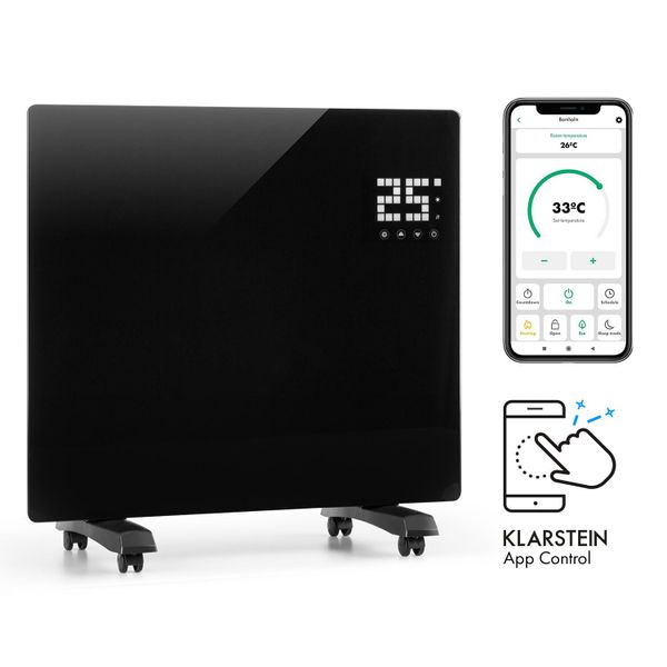 Klarstein Bornholm Single Smart konvektor 1000 W, ovládanie cez aplikáciu, čierny (1003523)