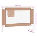 vidaXL Zábrana na detskú posteľ sivohnedá 100x25 cm látka