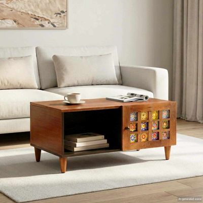 vidaXL Konferenčný stolík Hnedá 80 x 50 x 40 cm Masívne mango drevo