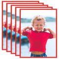 vidaXL Fotorámiky na stenu alebo stôl 5 ks červené 50x60 cm MDF