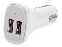 Dvojportová USB nabíječka do auta - 24W/4,8A - USB2PCARWHS