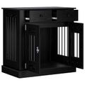 vidaXL Nábytok pre psa Čierny dub 80 x 47,5 x 80 cm Kompozitné drevo