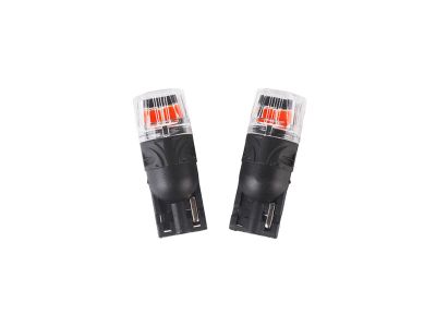 Autožiarovka LED T10 12V CARCLEVER 4LED 2835SMD červená