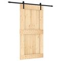 vidaXL Posuvné dvere Prírodná a čierna 100 x 210 cm