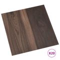 vidaXL Samo-lepiace podlahové dosky Tmavohnedá 30,5 x 30,5 cm 20 ks