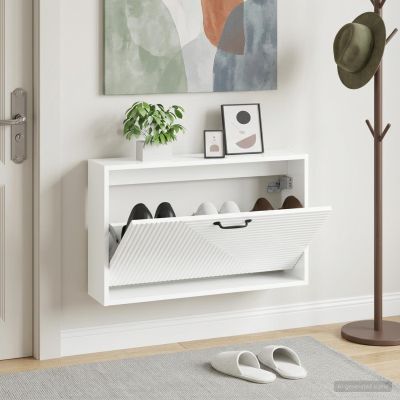 vidaXL Nástenný botník HAARLEM 71 x 17 x 43 cm Kompozitné drevo
