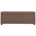vidaXL Lavica s úložným priestorom 116 cm hnedá polyester