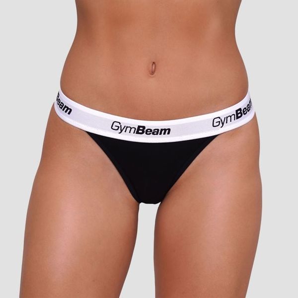 Nohavičky Tanga 3Pack Black - GymBeam, veľkosť XL, veľkosť oblečenia XL