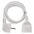 Predlžovací kábel EMOS P0111 / 1,5 m / 1 zásuvka / biely / PVC / 1 mm2