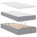 vidaXL Postel s úložným prostorem a matrací Svetlosivá 100 x 200 cm