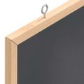 vidaXL Tabuľa s rámom z masívneho borovicového dreva čierna 40x30 cm