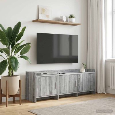 vidaXL TV skrinka 130 x 33 x 47 cm Sivý Sonoma Kompozitné drevo
